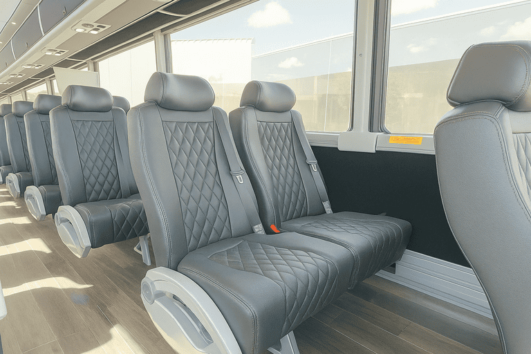 interior of Thousand Oaks Shuttle Bus Rentals charter bus